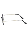 SCOTT Unisex Smoke Blue Lens Silver Rectangle Sunglasses with 100% UV Protection-Scott 3056 Casper C2 S
