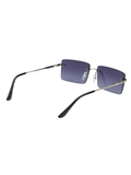 SCOTT Unisex Smoke Blue Lens Silver Rectangle Sunglasses with 100% UV Protection-Scott 3056 Casper C2 S