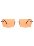 SCOTT Unisex Orange Lens Crome Rectangle Sunglasses with 100% UV Protection-Scott 3056 Casper C4 S