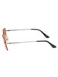 SCOTT Unisex Orange Lens Crome Rectangle Sunglasses with 100% UV Protection-Scott 3056 Casper C4 S