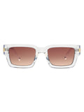 SCOTT Unisex Smoke Brown Lens Crystal White  Wayfarer Sunglasses with 100% UV Protection-Scott 3060 Xavier C3 51 S