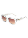 SCOTT Unisex Smoke Brown Lens Crystal White  Wayfarer Sunglasses with 100% UV Protection-Scott 3060 Xavier C3 51 S