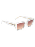 SCOTT Unisex Smoke Brown Lens Crystal White  Wayfarer Sunglasses with 100% UV Protection-Scott 3060 Xavier C3 51 S