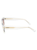 SCOTT Unisex Smoke Brown Lens Crystal White  Wayfarer Sunglasses with 100% UV Protection-Scott 3060 Xavier C3 51 S