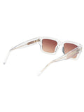 SCOTT Unisex Smoke Brown Lens Crystal White  Wayfarer Sunglasses with 100% UV Protection-Scott 3060 Xavier C3 51 S
