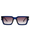 SCOTT Unisex Smoke Green Lens Navy Blue Wayfarer Sunglasses with 100% UV Protection-Scott 3060 Xavier C5 51 S