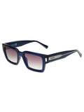 SCOTT Unisex Smoke Green Lens Navy Blue Wayfarer Sunglasses with 100% UV Protection-Scott 3060 Xavier C5 51 S