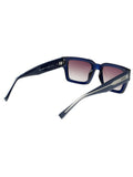 SCOTT Unisex Smoke Green Lens Navy Blue Wayfarer Sunglasses with 100% UV Protection-Scott 3060 Xavier C5 51 S