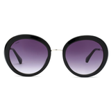 Scott Gradient Grey Lens Round Sunglass Full Rim Silver Frame With 100% Uv Protected - Scott 503 C3 Mia 55 S