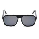 ZILLI Unisex Black Lens Black Gold Square Sunglasses with 100% UV Protection.