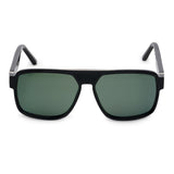 ZILLI Unisex Grey Lens Black Gold Square Sunglasses with 100% UV Protection.