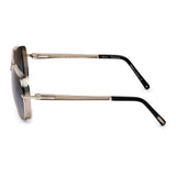 ZILLI Men Blue Lens Silver Rectangle With Rounded Corners
 Sunglasses with 100% UV Protection.
