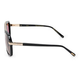 ZILLI Men Brown Lens Black Gold Square Sunglasses with 100% UV Protection.