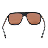 ZILLI Men Brown Lens Black Gold Square Sunglasses with 100% UV Protection.