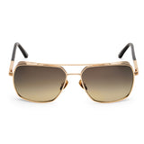 ZILLI Men Grey Lens Gold Square Sunglasses with 100% UV Protection.