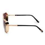 ZILLI Men Grey Lens Gold Square Sunglasses with 100% UV Protection.
