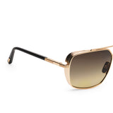 ZILLI Men Grey Lens Gold Square Sunglasses with 100% UV Protection.
