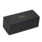 ZILLI Men Black Lens Silver Square Sunglasses with 100% UV Protection.