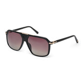 ZILLI Men Brown Lens Gold Square Sunglasses with 100% UV Protection.