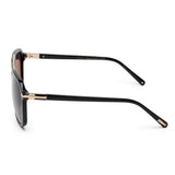 ZILLI Men Brown Lens Gold Square Sunglasses with 100% UV Protection.