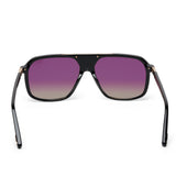 ZILLI Men Brown Lens Gold Square Sunglasses with 100% UV Protection.