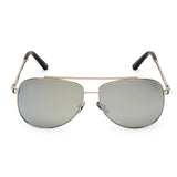 ZILLI Unisex Mirror Lens Silver Aviator Sunglasses with 100% UV Protection.