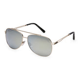 ZILLI Unisex Mirror Lens Silver Aviator Sunglasses with 100% UV Protection.