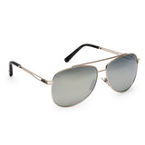 ZILLI Unisex Mirror Lens Silver Aviator Sunglasses with 100% UV Protection.