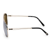 ZILLI Unisex Mirror Lens Silver Aviator Sunglasses with 100% UV Protection.
