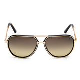 ZILLI Men Black Lens Gold Aviator Sunglasses with 100% UV Protection.