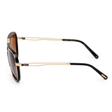 ZILLI Men Black Lens Gold Aviator Sunglasses with 100% UV Protection.