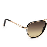 ZILLI Men Black Lens Gold Aviator Sunglasses with 100% UV Protection.