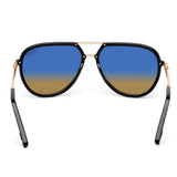 ZILLI Men Black Lens Gold Aviator Sunglasses with 100% UV Protection.