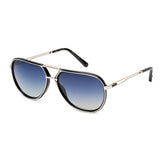 ZILLI Men Grey Lens Silver Aviator Sunglasses with 100% UV Protection.