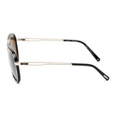 ZILLI Men Grey Lens Silver Aviator Sunglasses with 100% UV Protection.