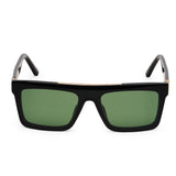 ZILLI Men Grey Lens Black Gold Square Sunglasses with 100% UV Protection.