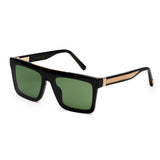 ZILLI Men Grey Lens Black Gold Square Sunglasses with 100% UV Protection.