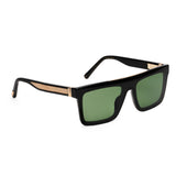 ZILLI Men Grey Lens Black Gold Square Sunglasses with 100% UV Protection.