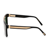 ZILLI Men Grey Lens Black Gold Square Sunglasses with 100% UV Protection.