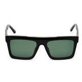 ZILLI Men Black Lens Black Silver Square Sunglasses with 100% UV Protection.