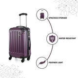 HEYS REVOLVER Purple Color Polycarbonate Material Hard Trolley