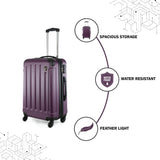 HEYS REVOLVER Purple Color Polycarbonate Material Hard Trolley