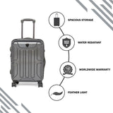 HEYS Commander Hard Cabin Gunmetal Luggage Trolley