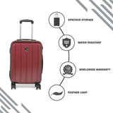 HEYS Para-Lite Hard Cabin Red Luggage Trolley