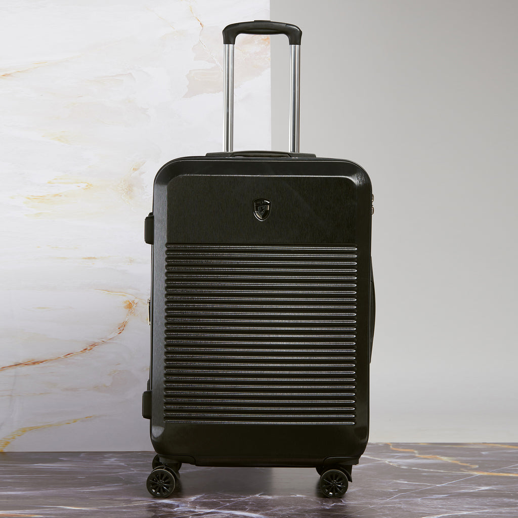 HEYS Terra-Lite Hard Medium Black Luggage Trolley