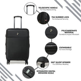 HEYS Charge-A-Weigh Hard Medium Charcoal Luggage Trolley
