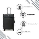 HEYS Charge-A-Weigh Hard Large Charcoal Luggage Trolley