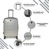 HEYS Ecocase Hard Medium Grey Luggage Trolley