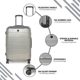 HEYS Ecocase Hard Large Grey Luggage Trolley