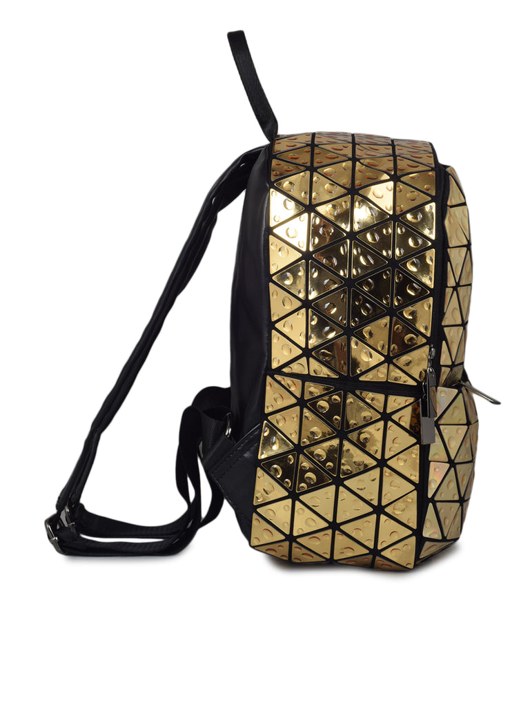 BAOMI Geometric Soft Gold Backpack